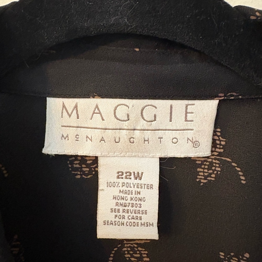 Maggie McNaughton Plus Size Women’s Blouse. Long Button Cuff Sleeves Sz 22 - Picture 5 of 10